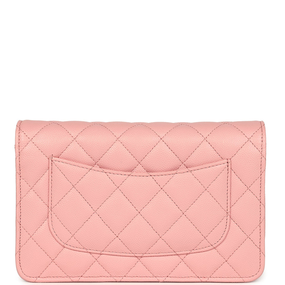 Chanel Wallet On Chain WOC Light Pink Caviar Light Gold Hardware