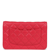 Chanel Wallet on Chain WOC Light Red Lambskin Light Gold Hardware