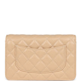 Chanel Wallet On Chain WOC Beige Caviar Silver Hardware