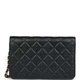 Chanel Wallet On Chain WOC Black Shiny Caviar Light Gold Hardware