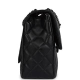 Chanel XXL Classic Single Flap Bag SO Black Shiny Caviar Ruthenium Hardware