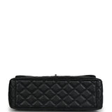 Chanel XXL Classic Single Flap Bag SO Black Shiny Caviar Ruthenium Hardware
