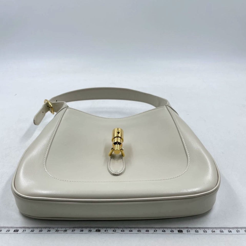 Gucci Jackie 1961 Small Leather Bag with Adjustable Strap White