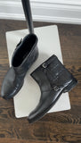 Christian Dior Black Leather Cannage Quilted Ankle Boot - 39