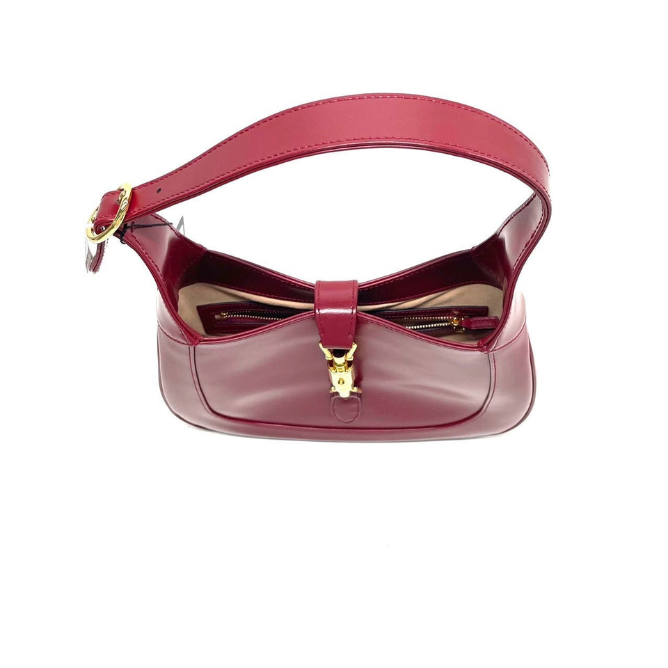 Gucci Jackie 1961 Red Burgundy Leather Bag Small Shoulder Bag
