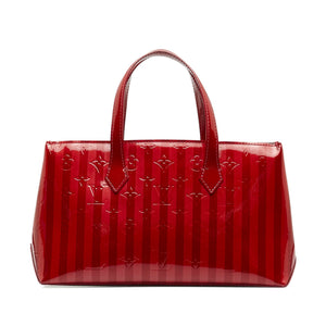 Louis Vuitton Monogram Vernis Rayures Wilshire PM HandBag