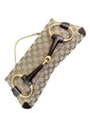 Iconic 2003 Gucci Horsebit 1955 Cloth Black Monogram Shoulder bag