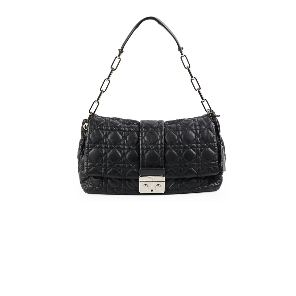 Dior Cannage Lock Bag Black