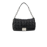 Dior Cannage Lock Bag Black