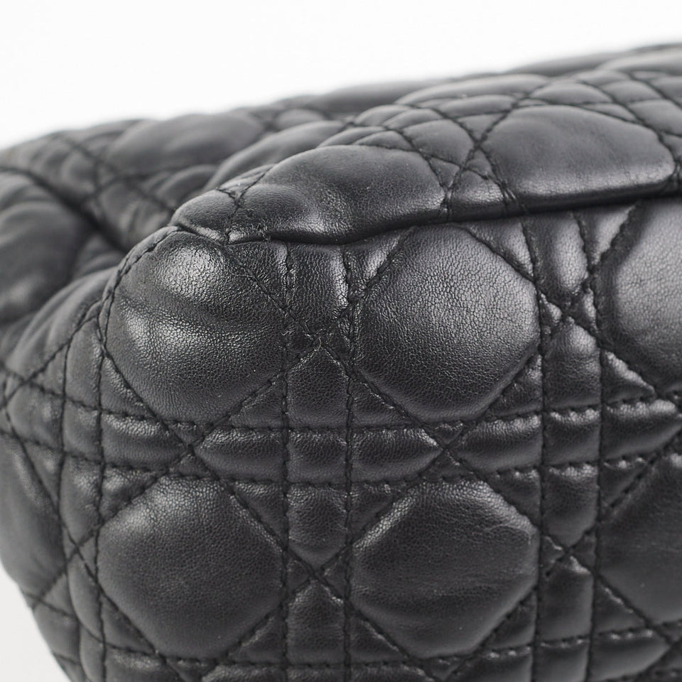 Dior Cannage Lock Bag Black