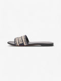 Christian Dior DWAY Slides Navy / Beige  Canvas EU 39 UK 6