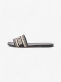 Christian Dior DWAY Slides Navy / Beige  Canvas EU 39 UK 6
