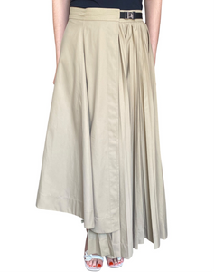 Dior Beige Pleated Cargo Maxi Wrap Skirt - 8