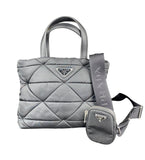 Prada Black Small Re-Nylon Padded Crossbody Tote Bag
