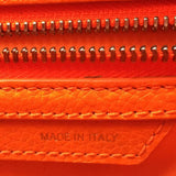Micro Luggage Leather Handbag Orange