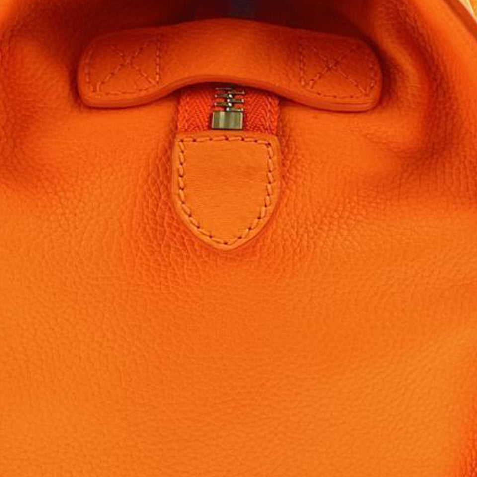 Micro Luggage Leather Handbag Orange