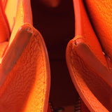 Micro Luggage Leather Handbag Orange
