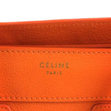 Micro Luggage Leather Handbag Orange