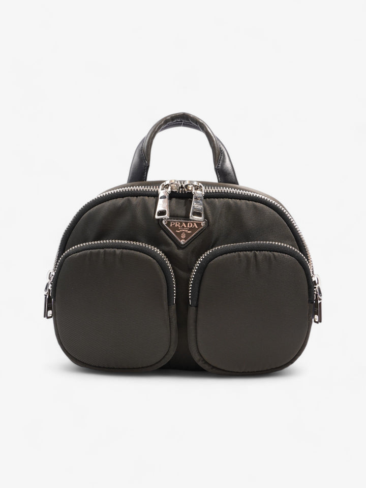 Prada Triangle Backpack Khaki Re Nylon