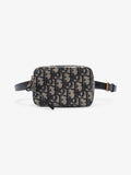 Christian Dior Trotter Belt Bag Blue Oblique Canvas Mini