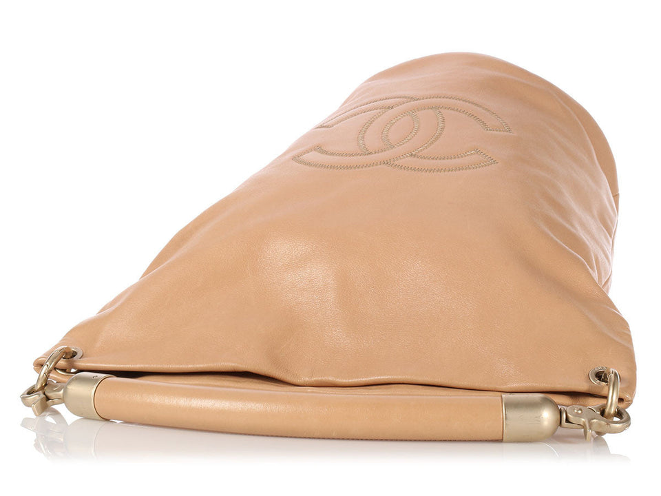 Chanel Tall Tan Bucket Bag