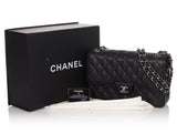 Chanel Jumbo Black Quilted Caviar Classic Double Flap