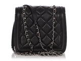 Chanel Mini Black and White Leather Citizen Flap
