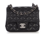 Chanel Mini Black Quilted Lambskin Square Classic