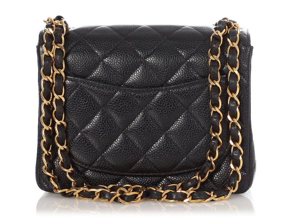 Chanel Mini Vintage Black Quilted Caviar Classic