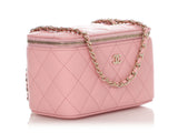 Chanel Mini Pink Quilted Caviar Vanity Crossbody