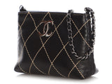 Chanel Black Lambskin Wild Stitch Mini Bag