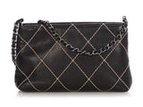 Chanel Black Lambskin Wild Stitch Mini Bag