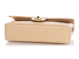 Chanel Medium/Large Beige Quilted Caviar Classic Double Flap