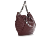 Chanel Burgundy Quilted Smooth Leather Hobo