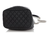 Chanel Small Black Quilted Grained Calfskin Drawstring Bucket Bag