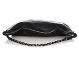 Chanel XL Black Distressed Calfskin Modern Chain Hobo