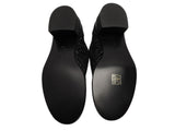 Chanel Black Glitter and Grosgrain Oxfords