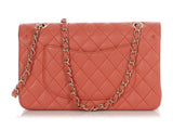 Chanel Medium/Large Salmon Quilted Caviar Classic Double Flap