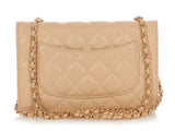 Chanel Beige Quilted Caviar Wallet on Chain WOC