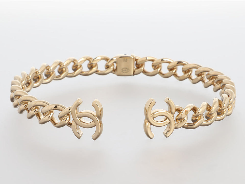 Chanel Medium Gold-Tone Logo Choker