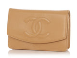 Chanel Beige Caviar and Lambskin Timeless Wallet On Chain