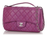 Chanel Purple Watersnake Easy Carry Flap