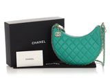 Chanel Mini Green Quilted Lambskin Chain Around Hobo