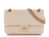 Chanel Ecru Quilted Aged Calfskin 2.55 Reissue 225