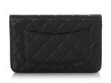 Chanel Black Quilted Caviar Wallet on Chain WOC