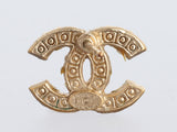 Chanel Small Pearl Logo Pierced Earrings