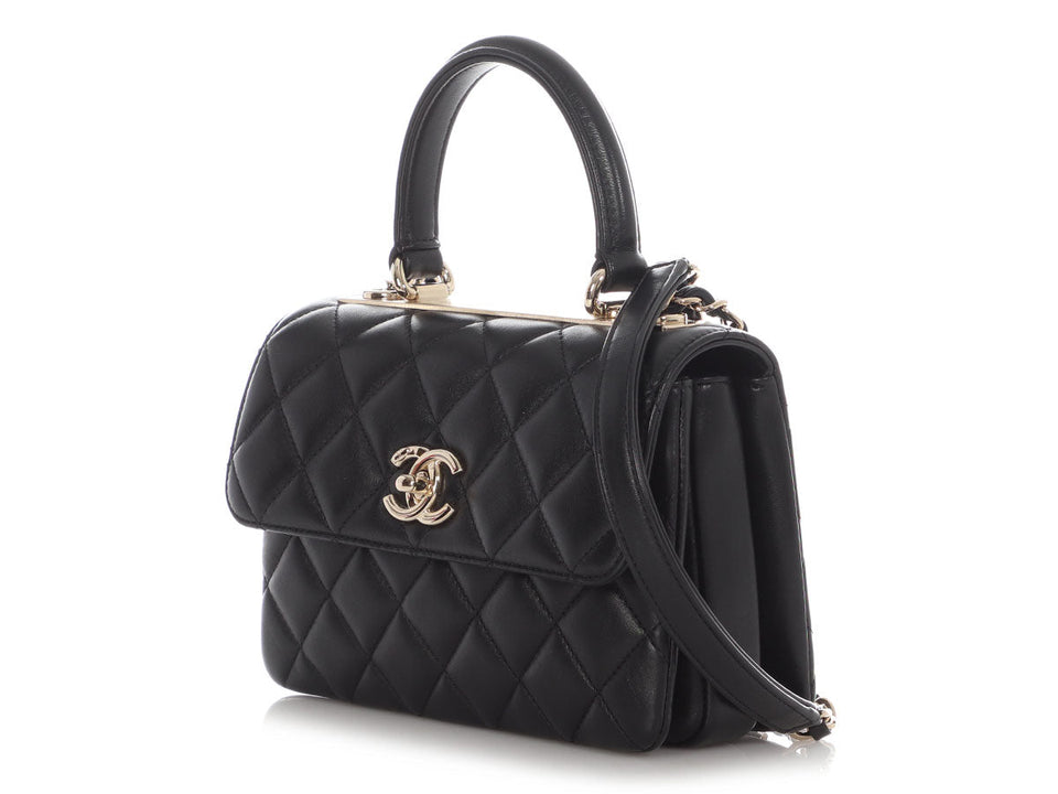 Chanel Mini Black Quilted Lambskin Trendy CC