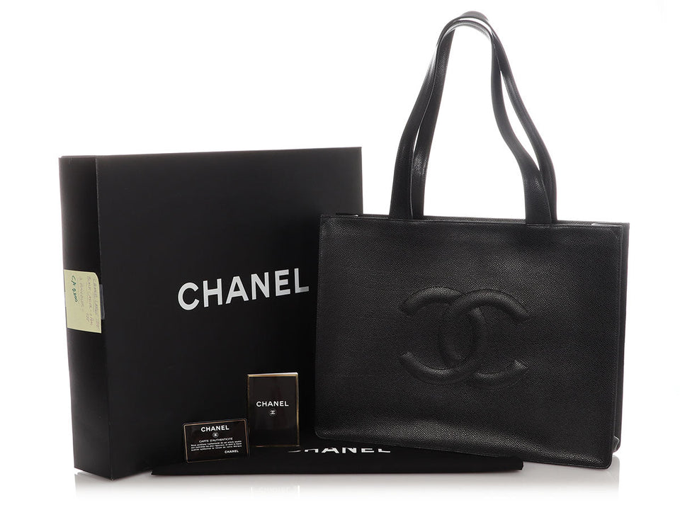 Chanel Vintage XL Black Caviar Tote