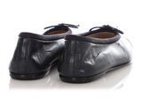 Chanel Navy Cap Toe Ballet Flats