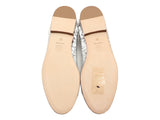 Chanel Silver Mirror Effect Python Ballet Flats
